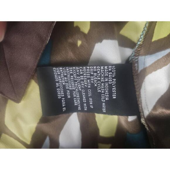 Kasper V-Neck Blouse Printed Pattern 3/4 Sleeves Tunic Petite Large - Picture 5 of 6